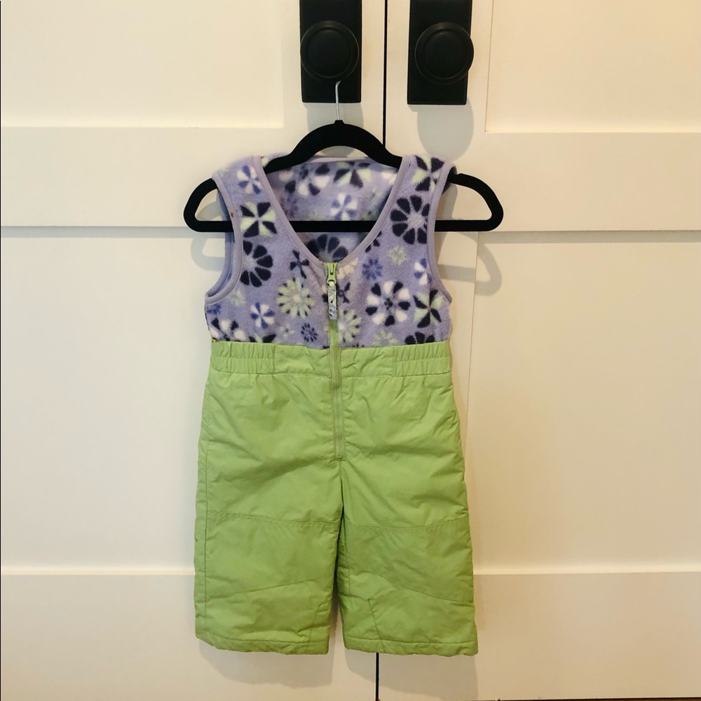 Columbia toddler snow suit with jacket and bibs.